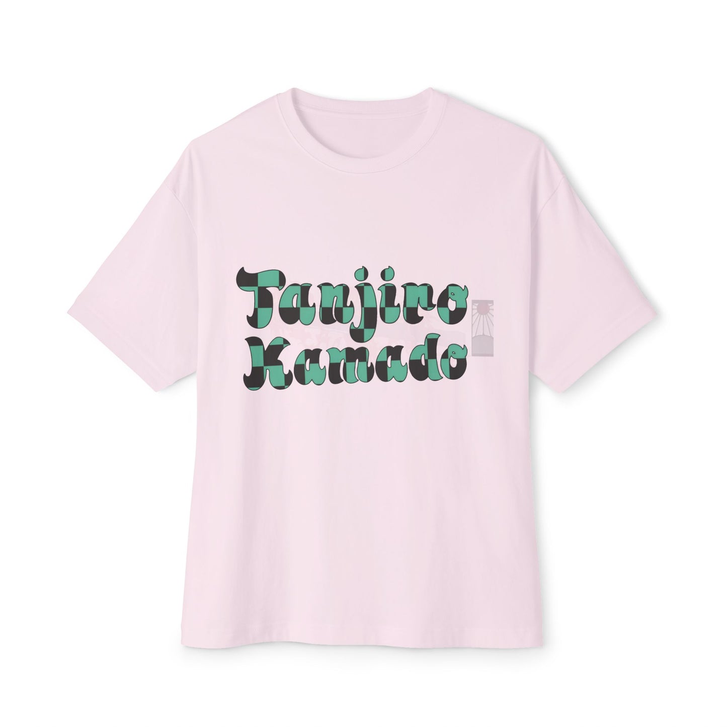 Anime Character Graphic Tee — 'Tanjirō Kamado' Text & Back Illustration