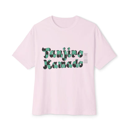Anime Character Graphic Tee — 'Tanjirō Kamado' Text & Back Illustration