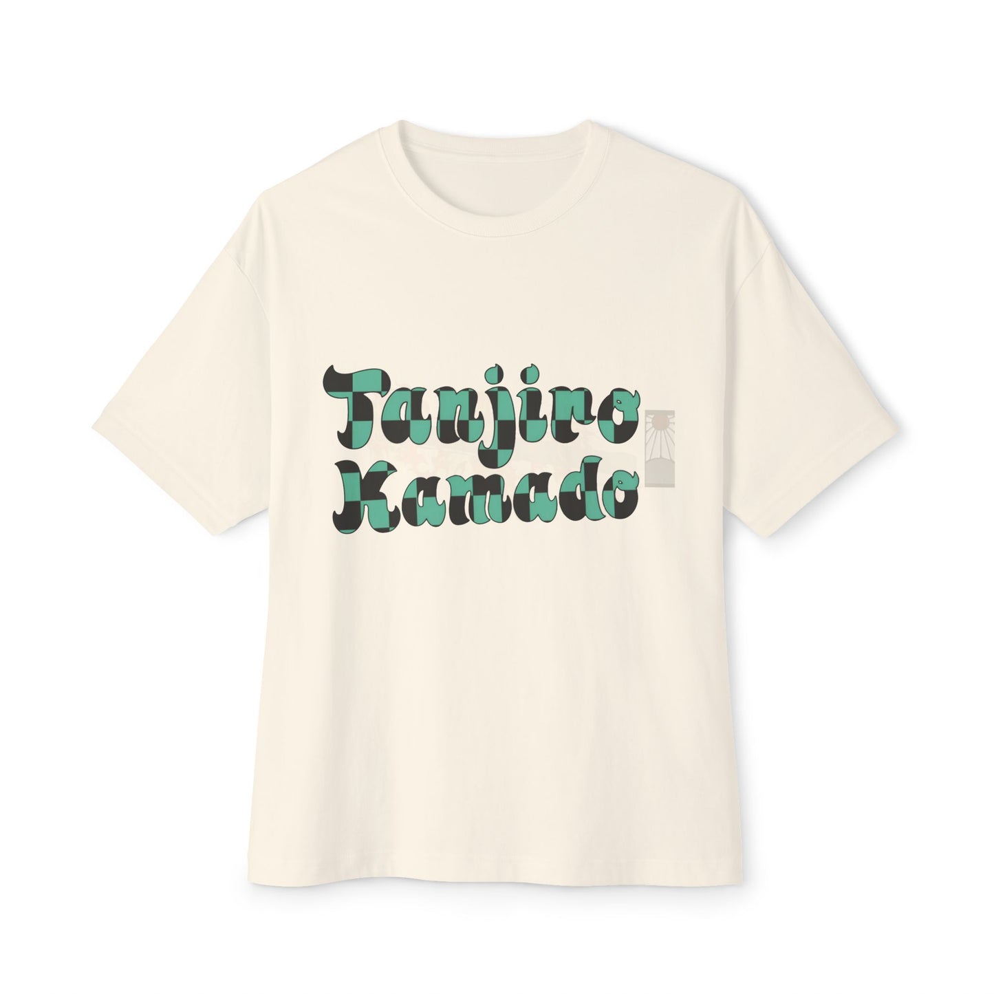 Anime Character Graphic Tee — 'Tanjirō Kamado' Text & Back Illustration