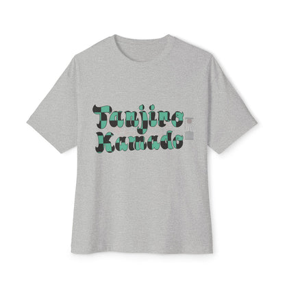 Anime Character Graphic Tee — 'Tanjirō Kamado' Text & Back Illustration